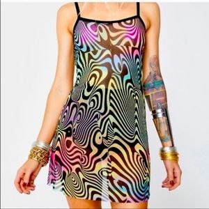 Dolls kill current mood psychedelic mesh dress